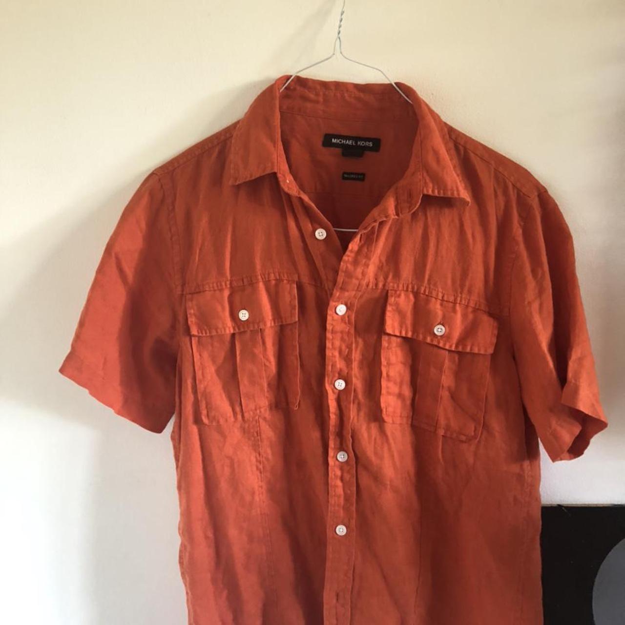 orange michael kors shirt