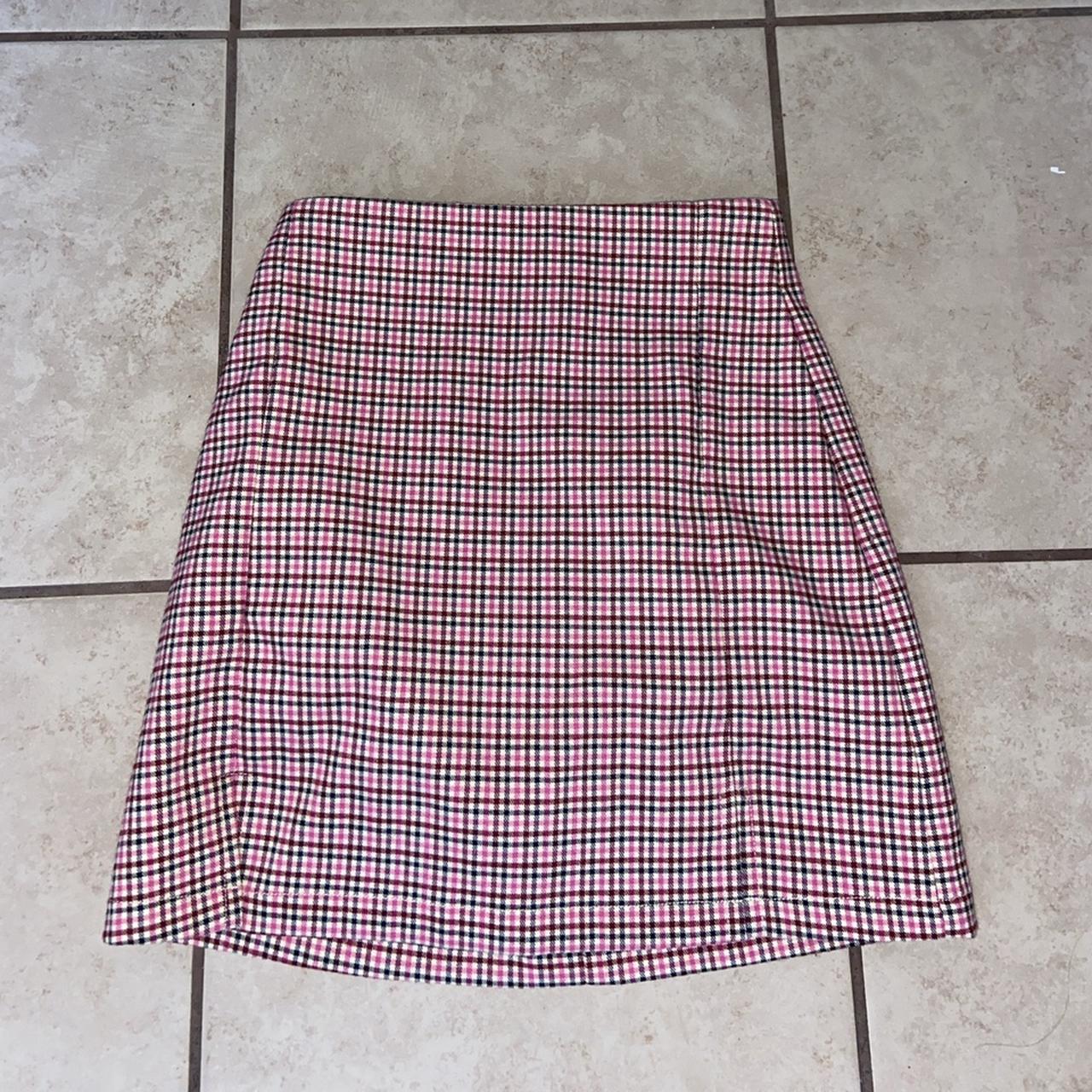 brandy melville plaid skirt great condition... - Depop