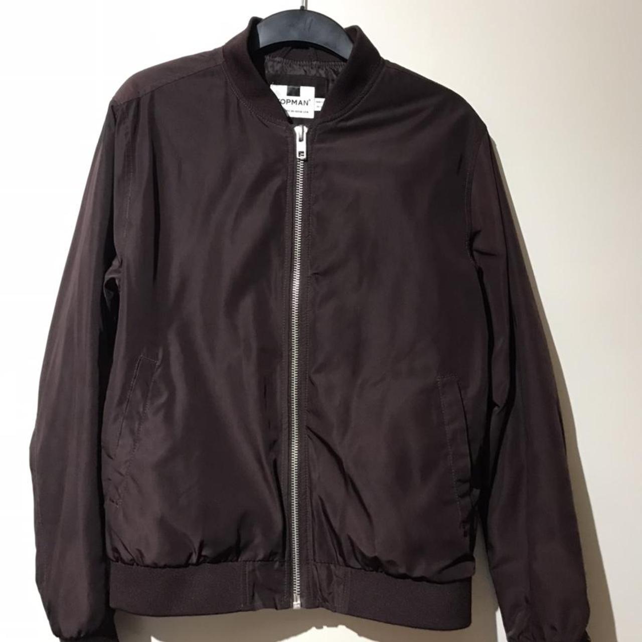 Topman burgundy shop bomber jacket