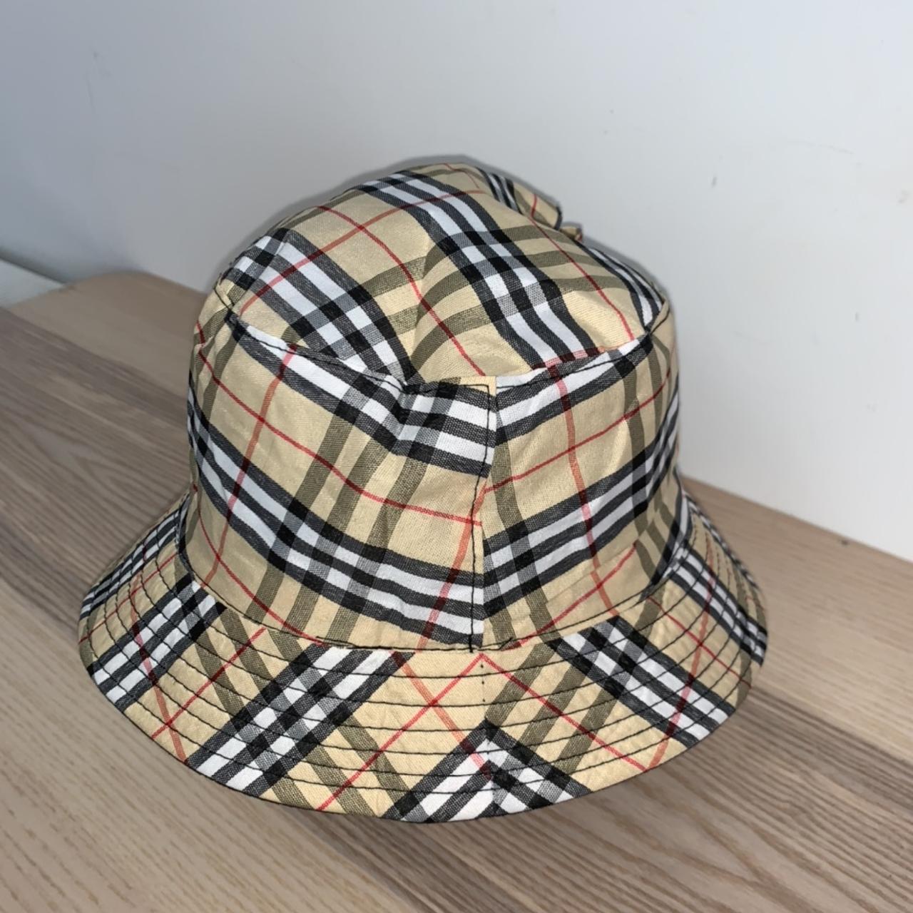 burberry bucket hat blue and orange