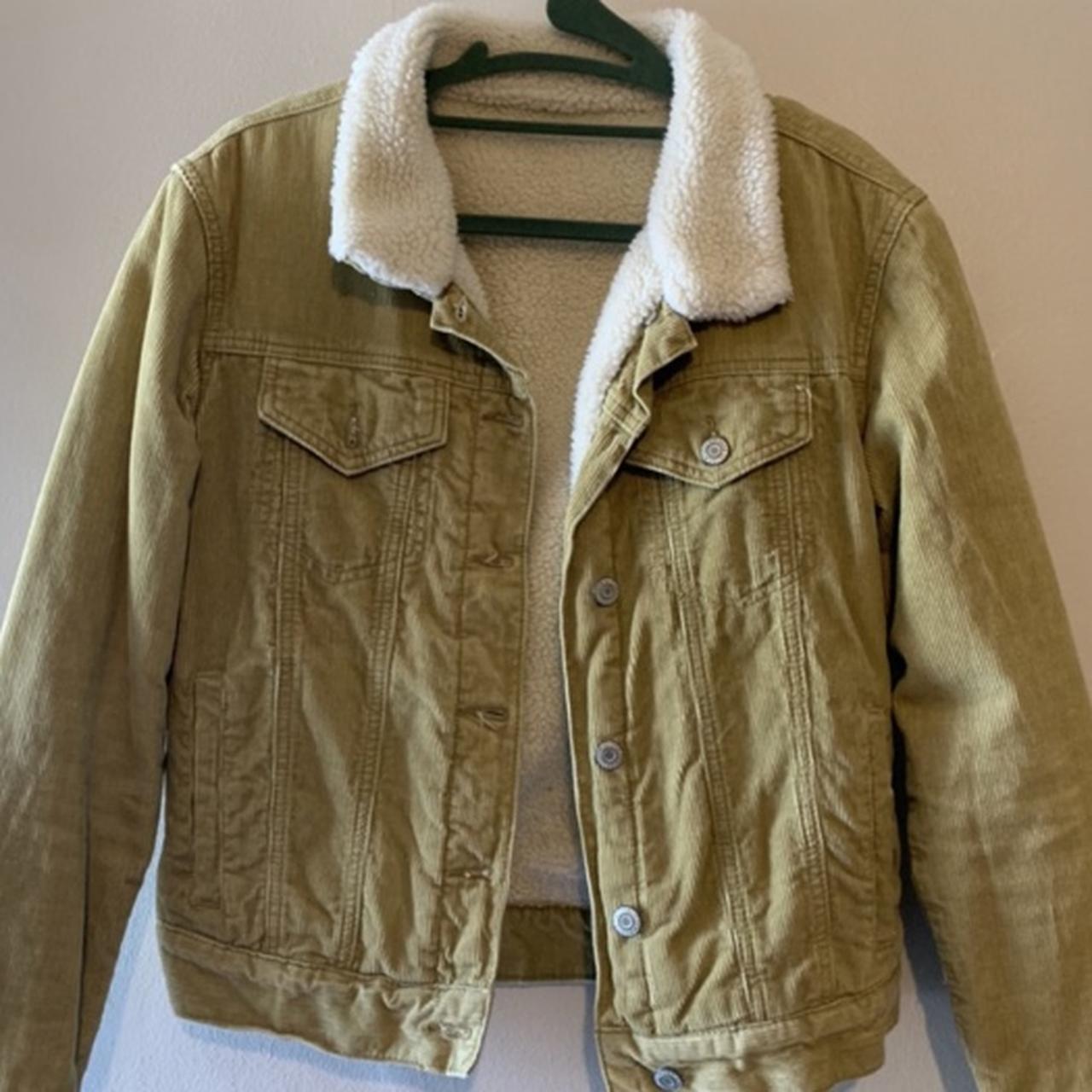 Brandy Melville elisha fur corduroy jacket in very... Depop
