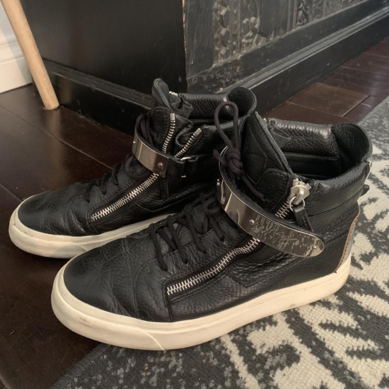 Giuseppe Zanotti Men's Black and White Trainers