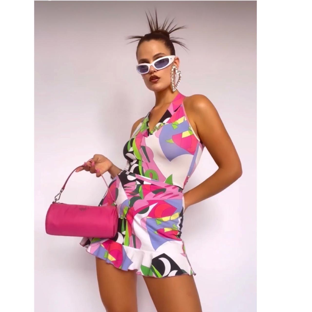 Vintage Emilio pucci pink skirt + top co-ord/set | Depop