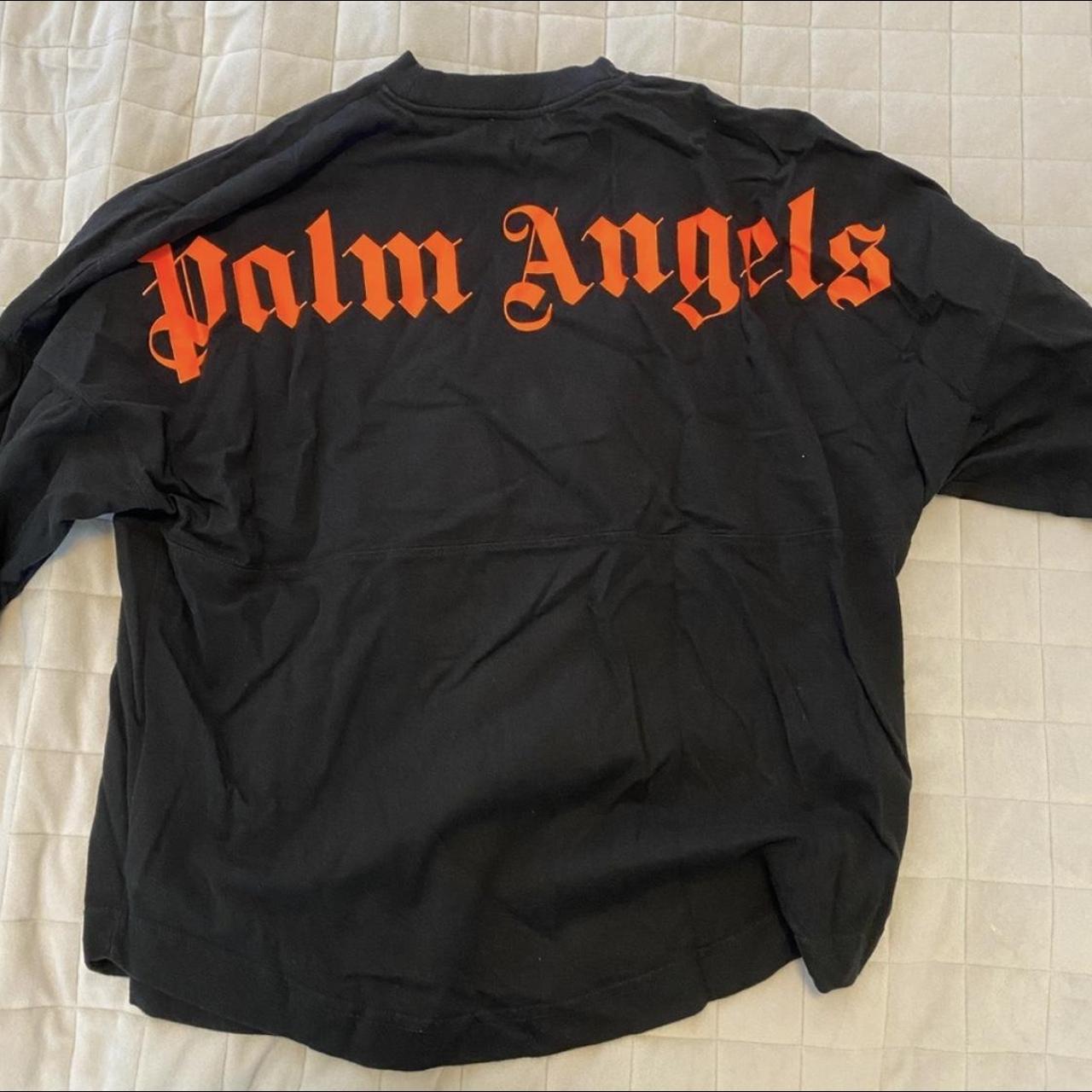 Palm Angels Women's Black and Orange T-shirt