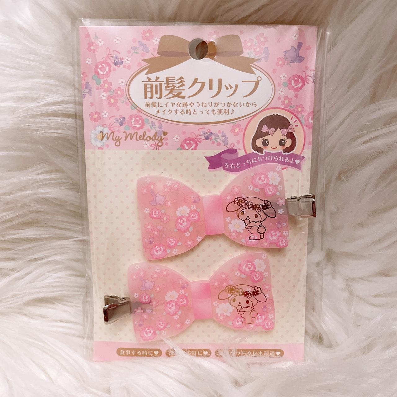 My Melody Bow Hair Clips Set sanrio Brand new... Depop