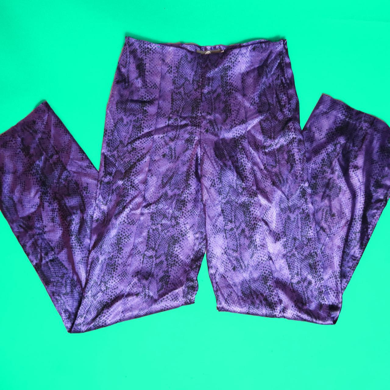 Women's Purple and Black Trousers | Depop