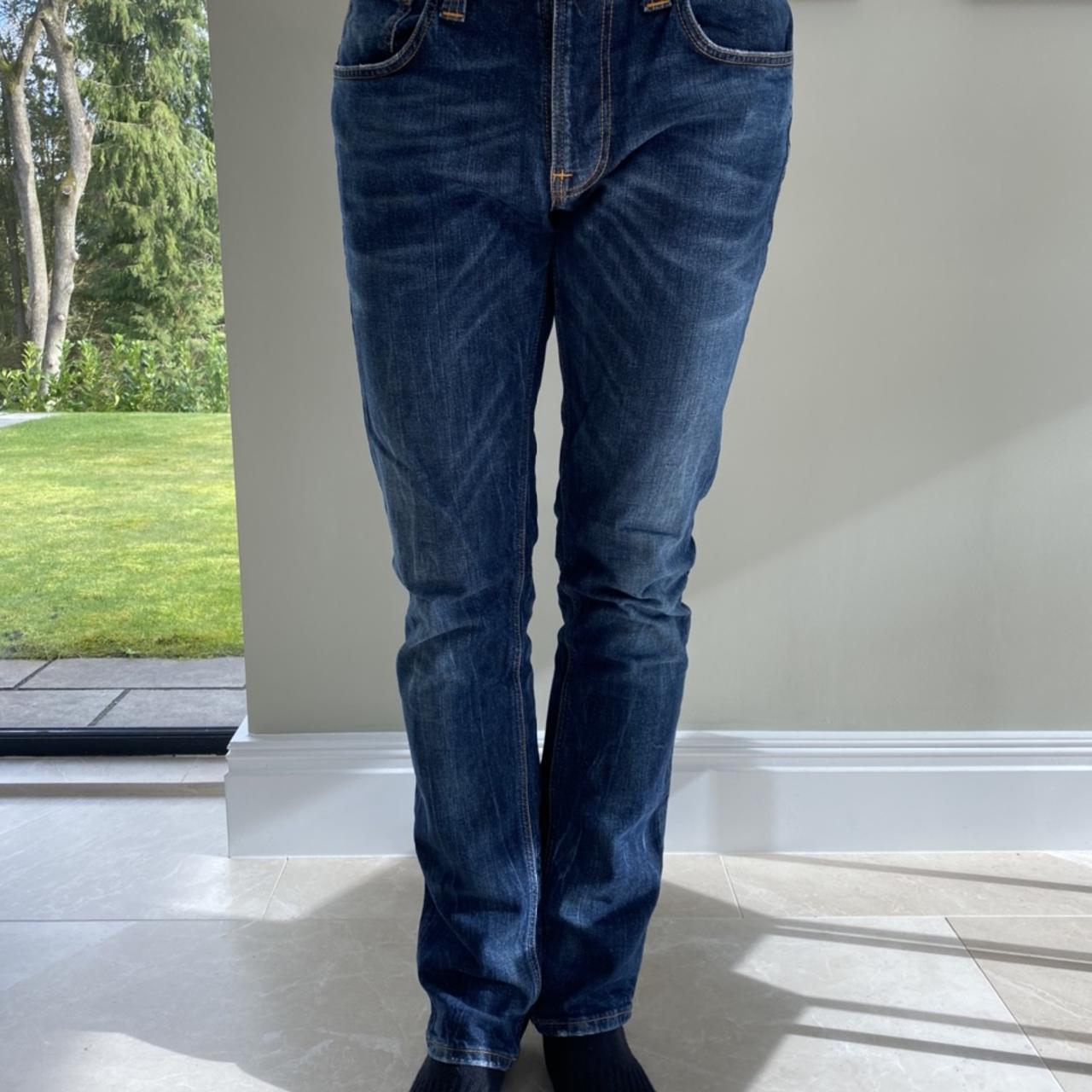 Men’s Nudie Organic Tape Ted Jeans in Clean Dark... Depop