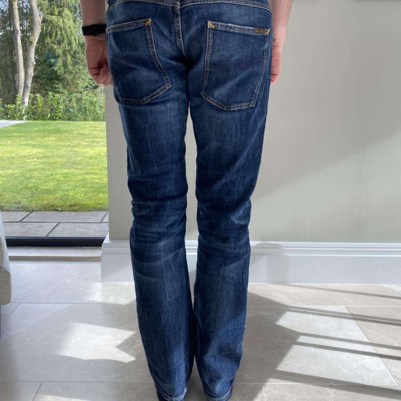 Men’s Nudie Organic Tape Ted Jeans in Clean Dark... Depop