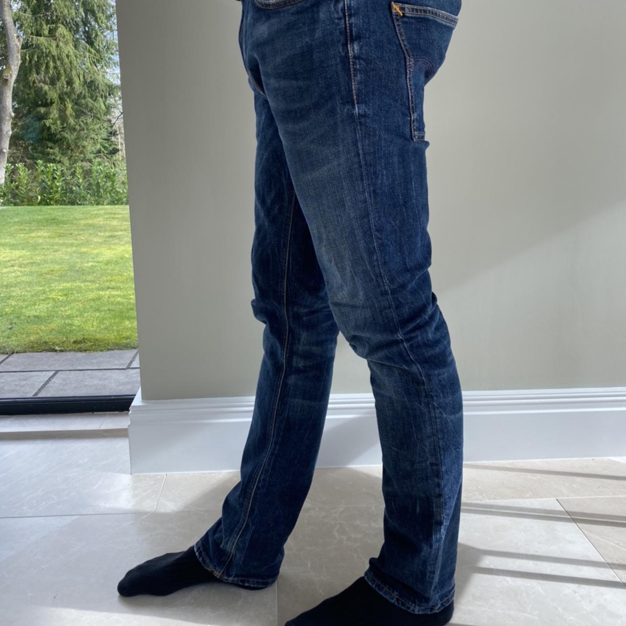 Men’s Nudie Organic Tape Ted Jeans in Clean Dark... Depop