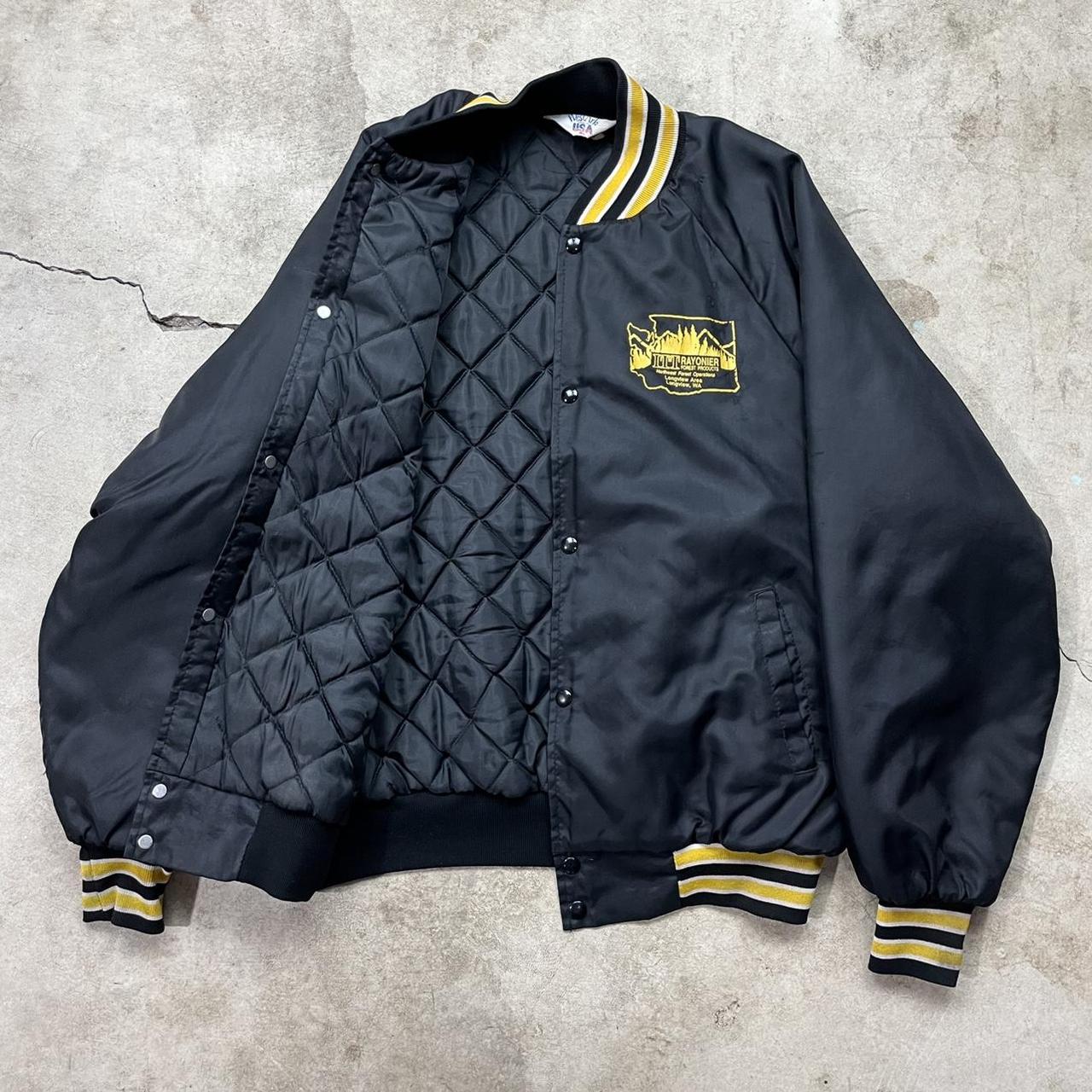 Men's Black and Yellow Jacket | Depop