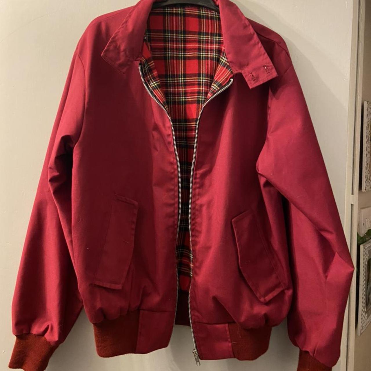 Women's Red and Burgundy Jacket | Depop