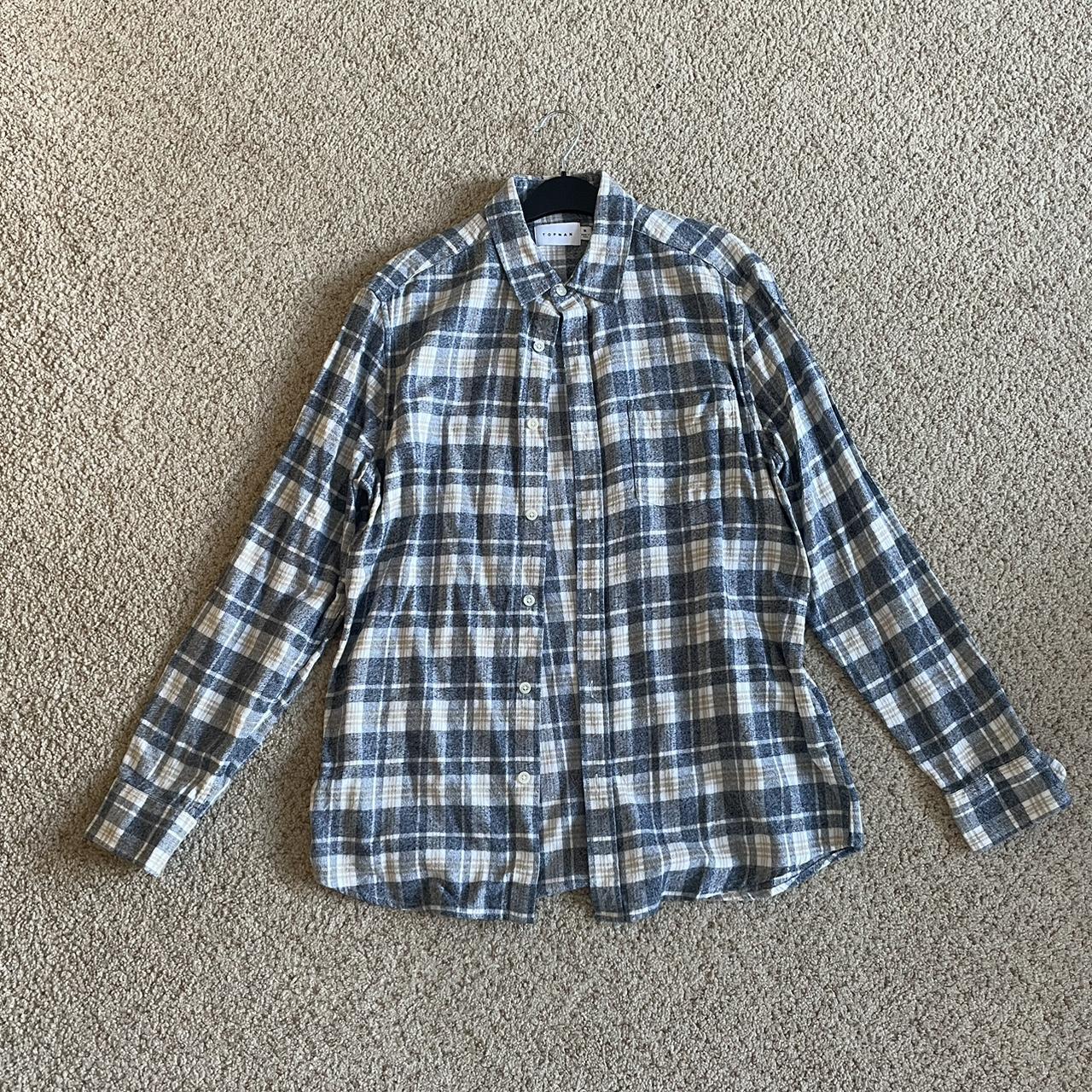 Men’s Checked Flannel Shirt Brand: Topman Size:... - Depop