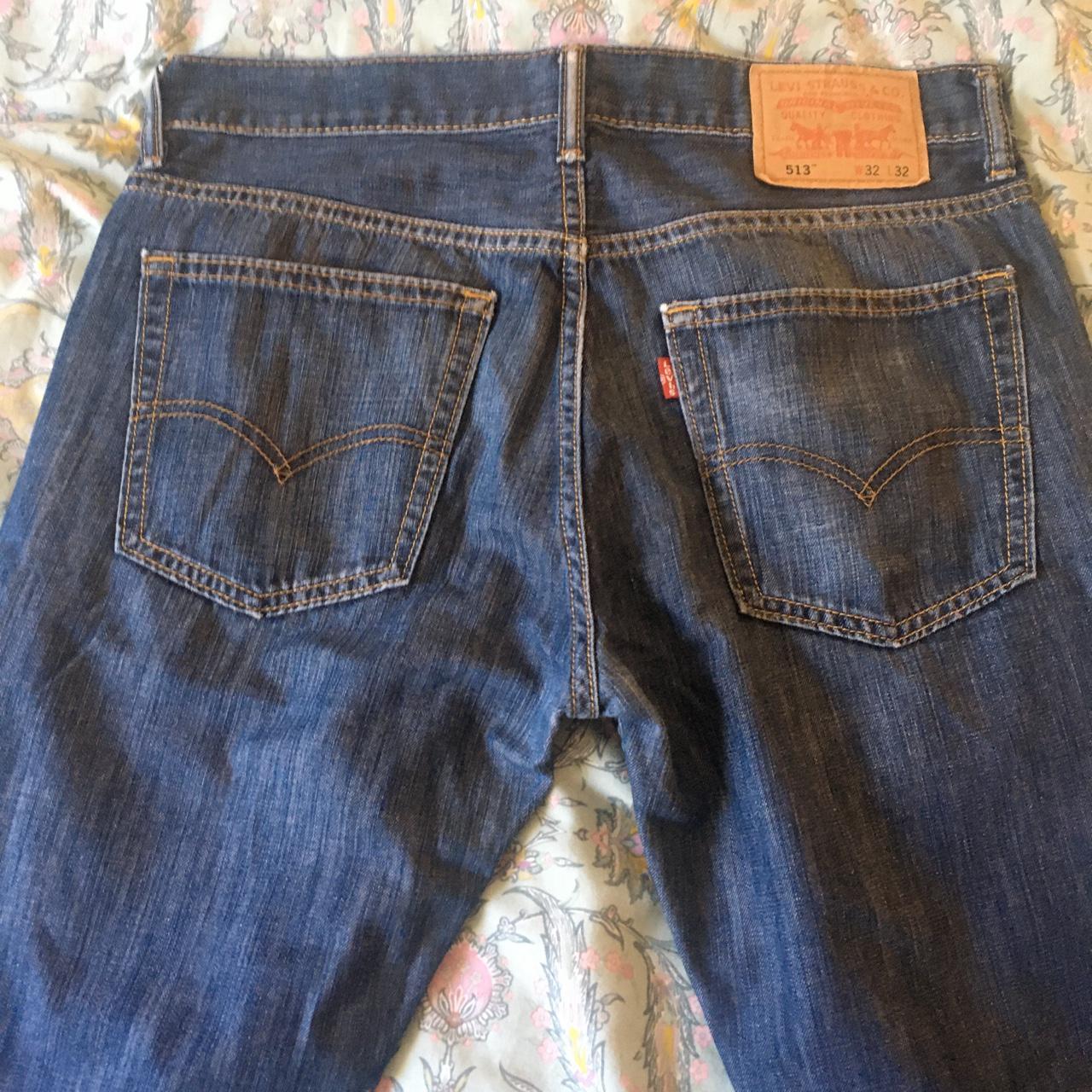 Levi’s 513 jeans. Blue. Zip fly. Waist 32 inches,... - Depop