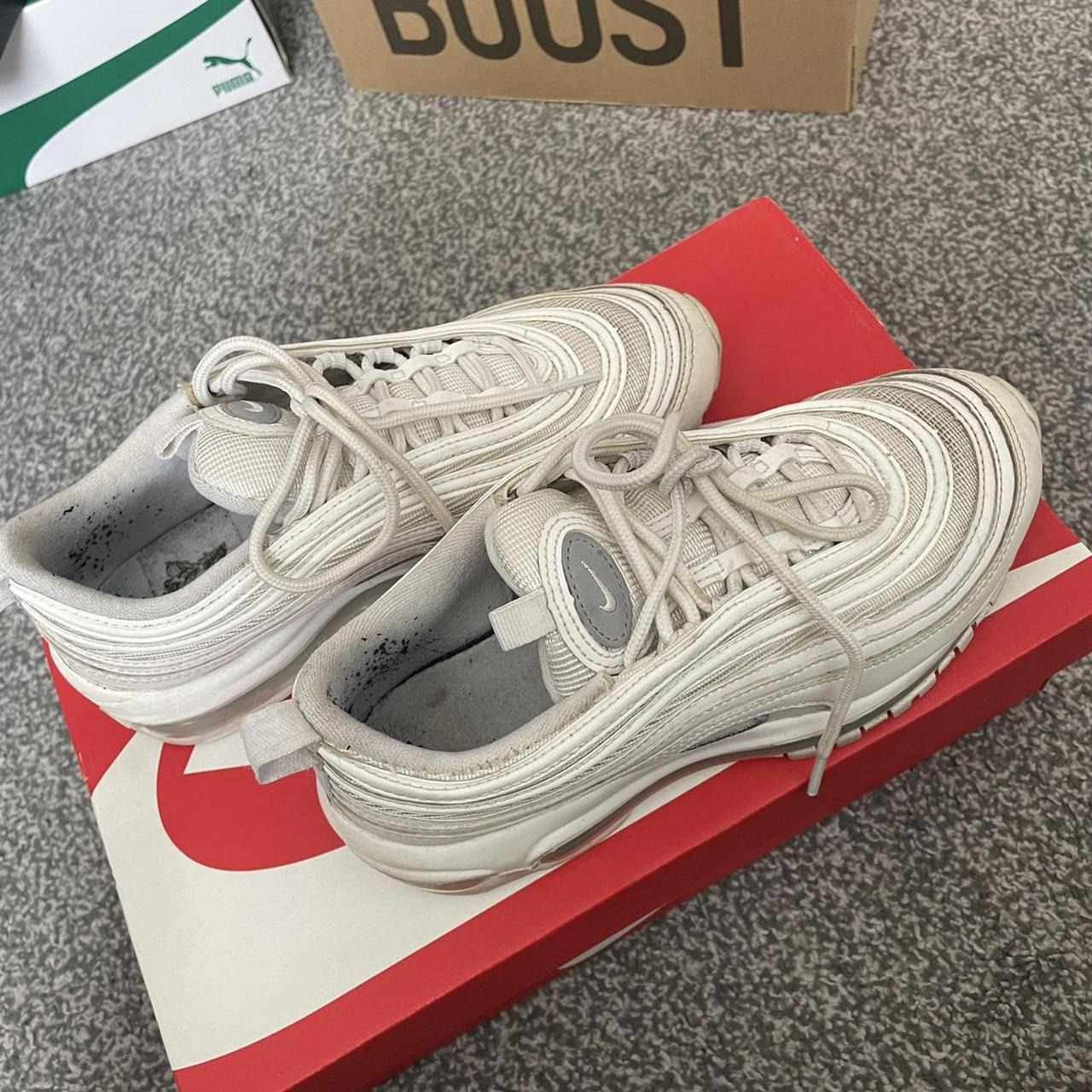 Nike Air Max 97 Triple White Worn A Few Times Depop