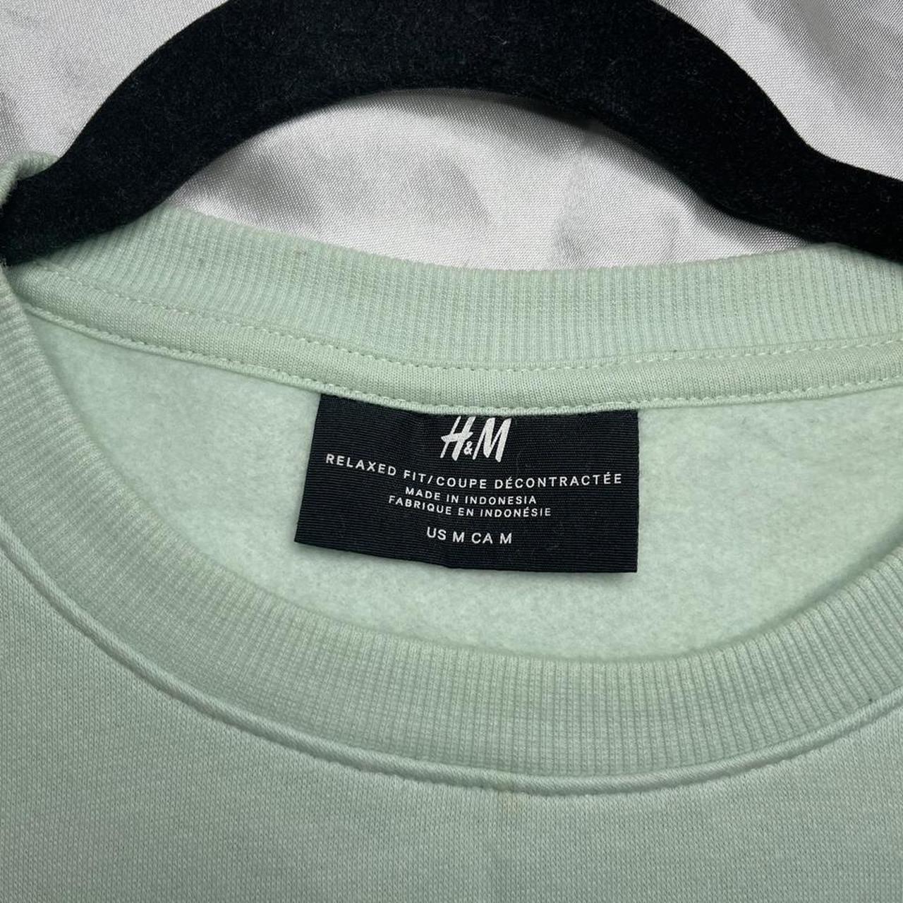 mint colored solid mens crew neck • from H&M size... - Depop