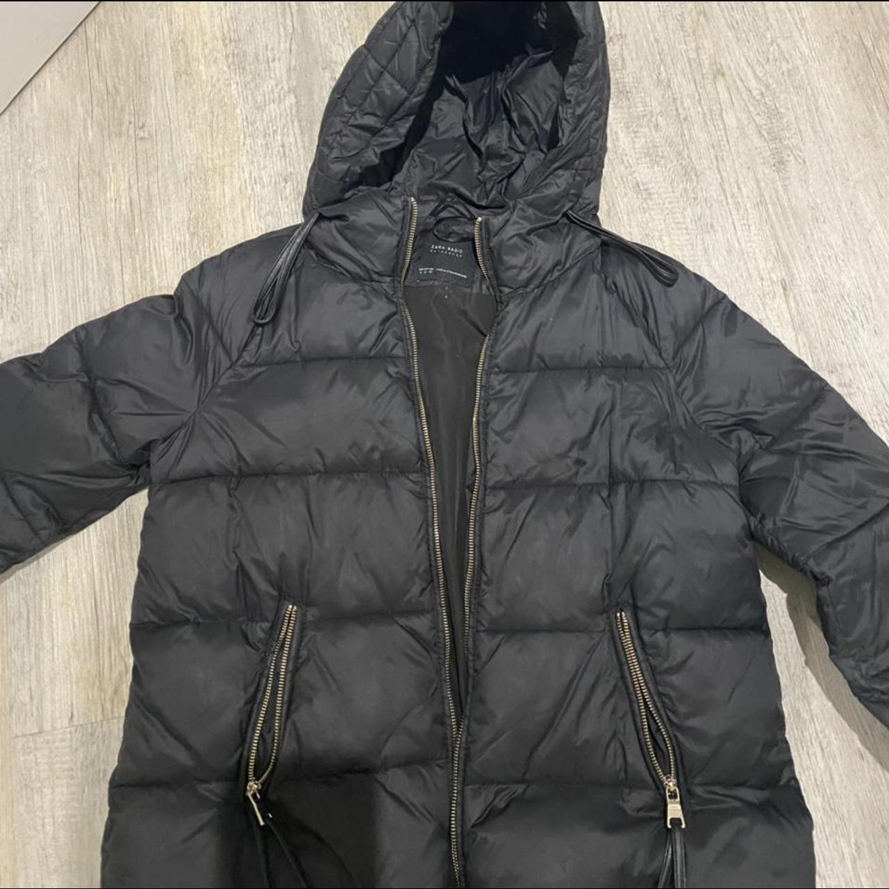 Zara black puffer jacket Size medium In great... - Depop