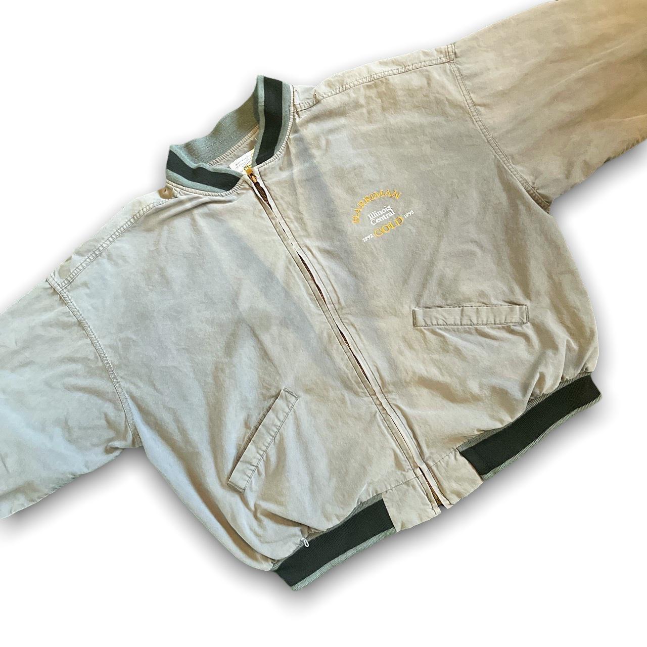 Vintage Grey Illinois Harriman Gold 1993 Workwear... Depop