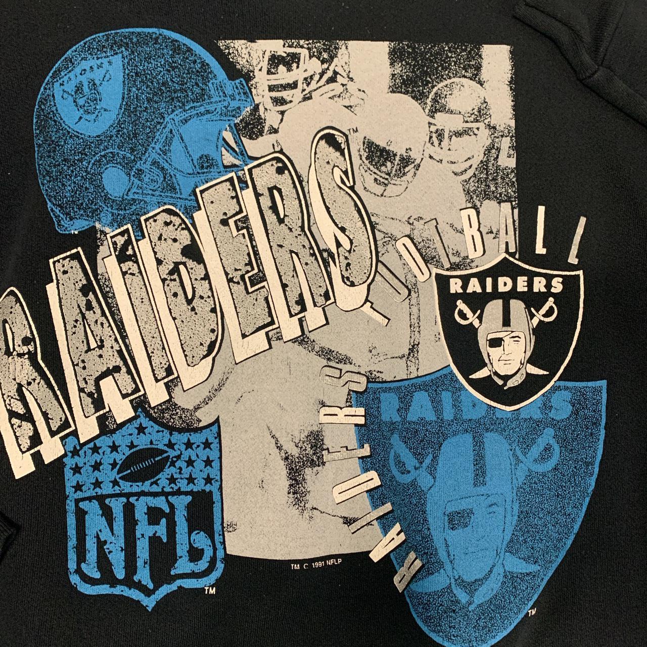 1991 Los Angeles Raiders Sweatshirt. Size XL, fits - Depop