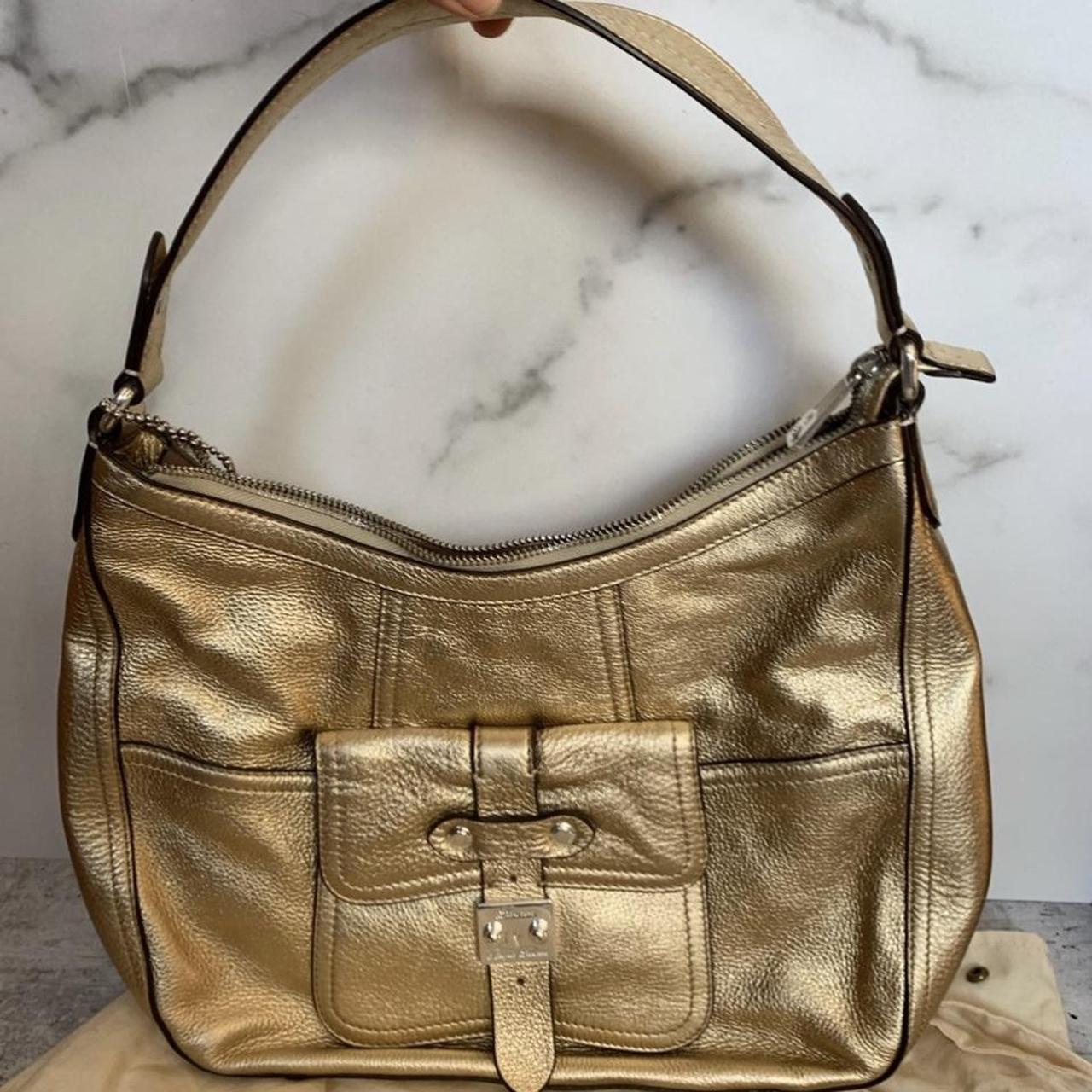 Ralph Lauren bag. vintage gold silver metallic - Depop