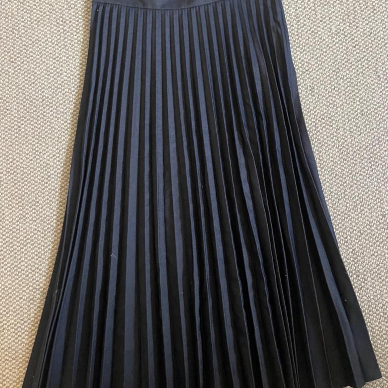 Dark green pleated skirt cheap zara