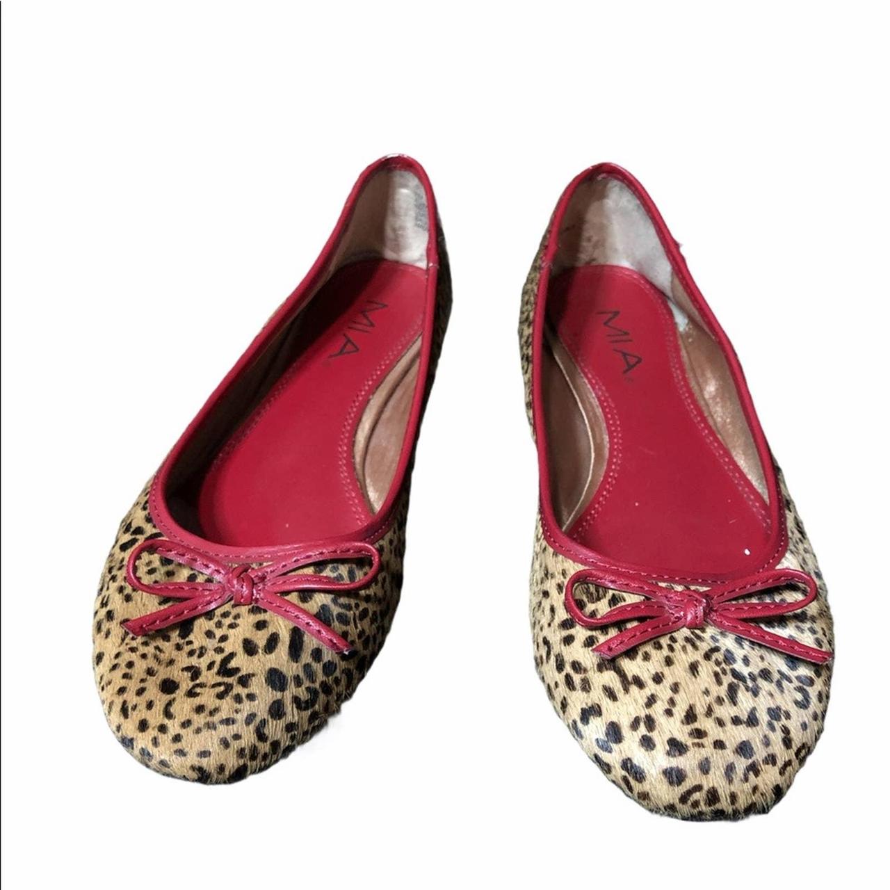 Leopard Calf Hair Ballet Flats With Red Leather Depop