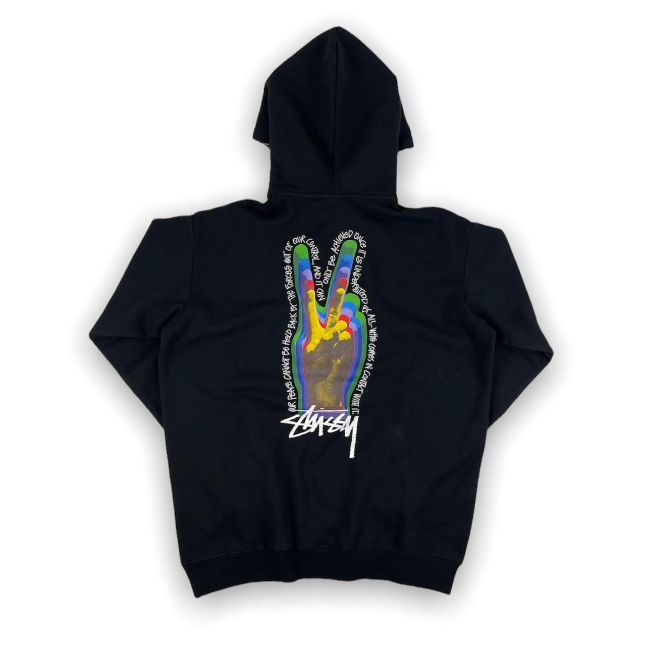 stussy peace and love hoodie