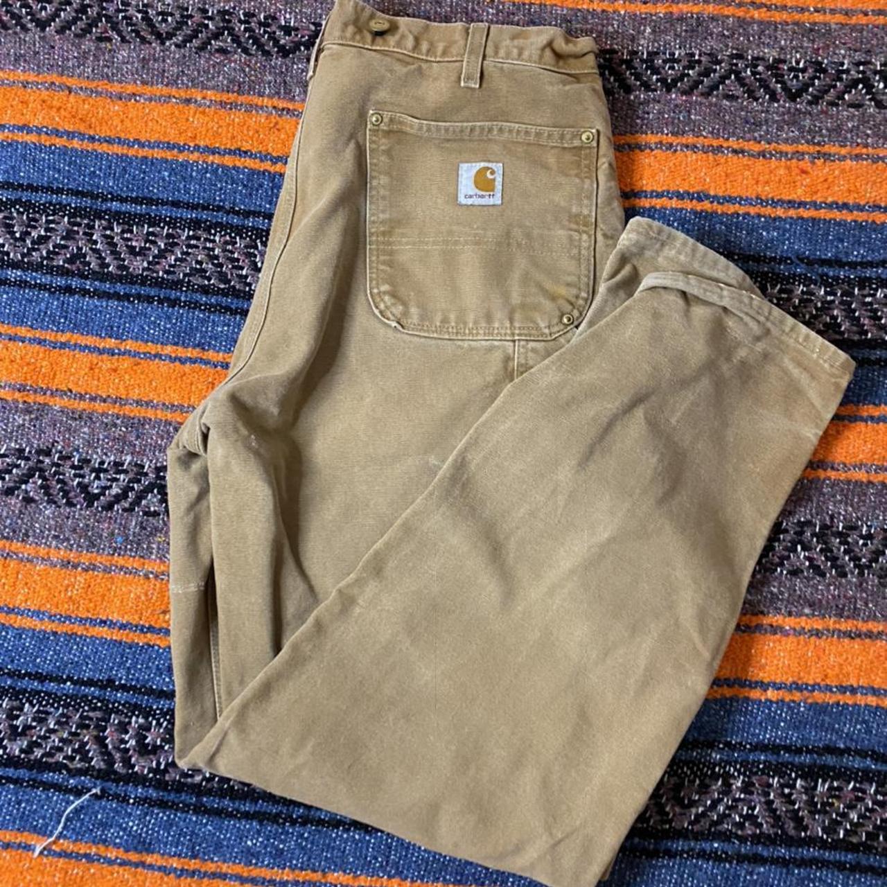 36x32 Vintage Carhartt Made In USA double knees... - Depop