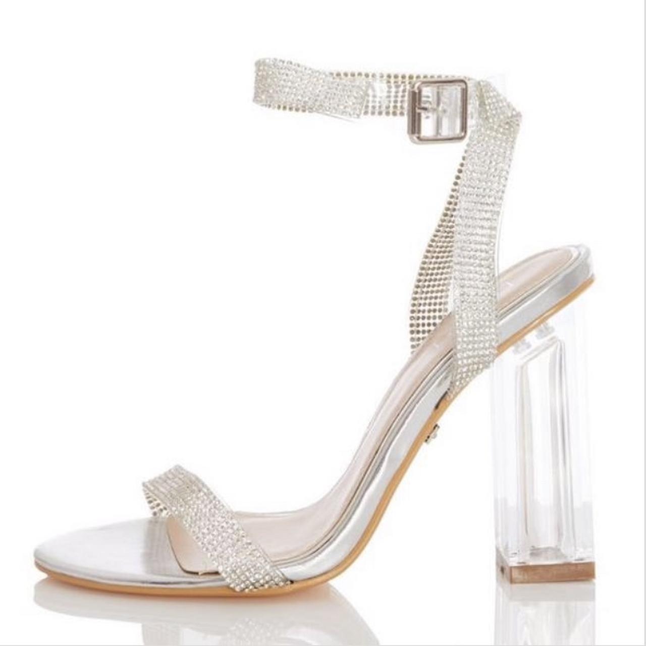 Quiz shoes best sale silver heels