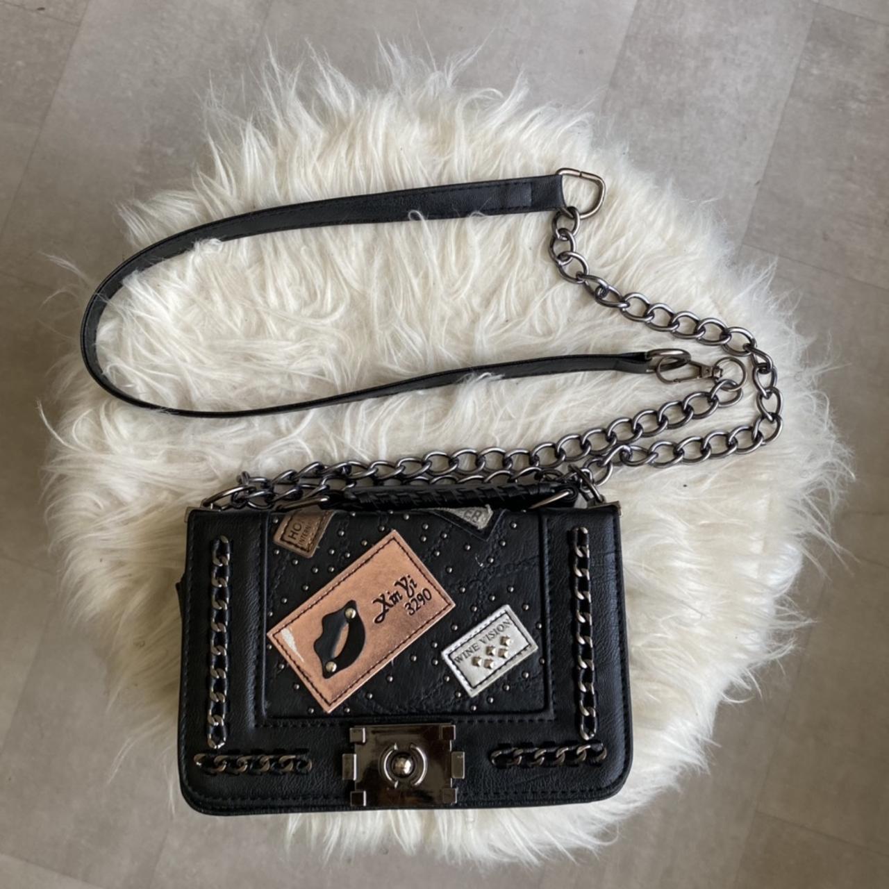 SHEIN Women's Black and Silver Bag | Depop