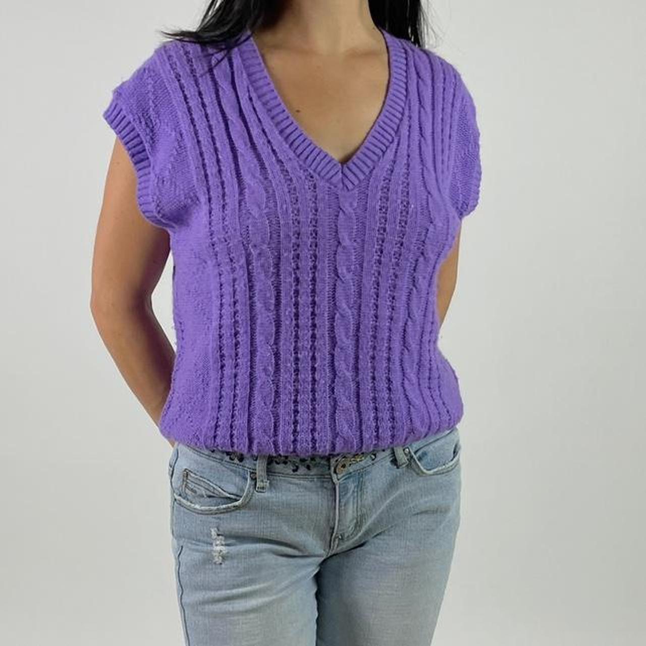 Product Image 1 - Vintage Purple Sweater Vest
Sleeveless sweater