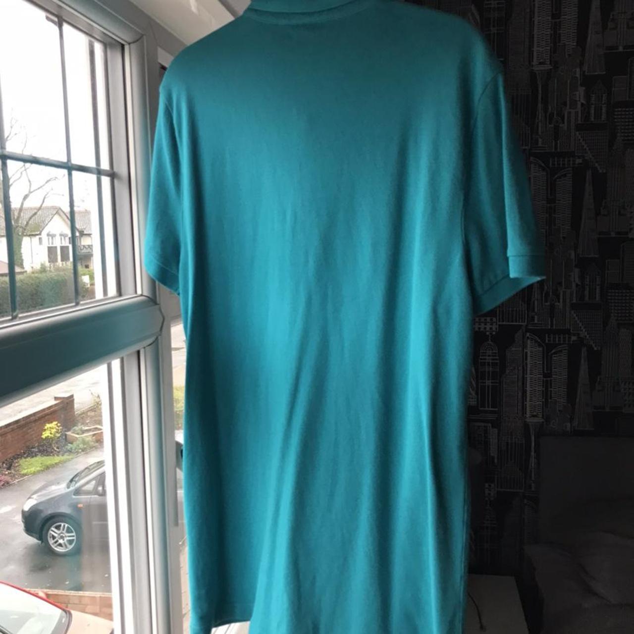 Hugo boss polo shirt slim fit, a more green blue... - Depop