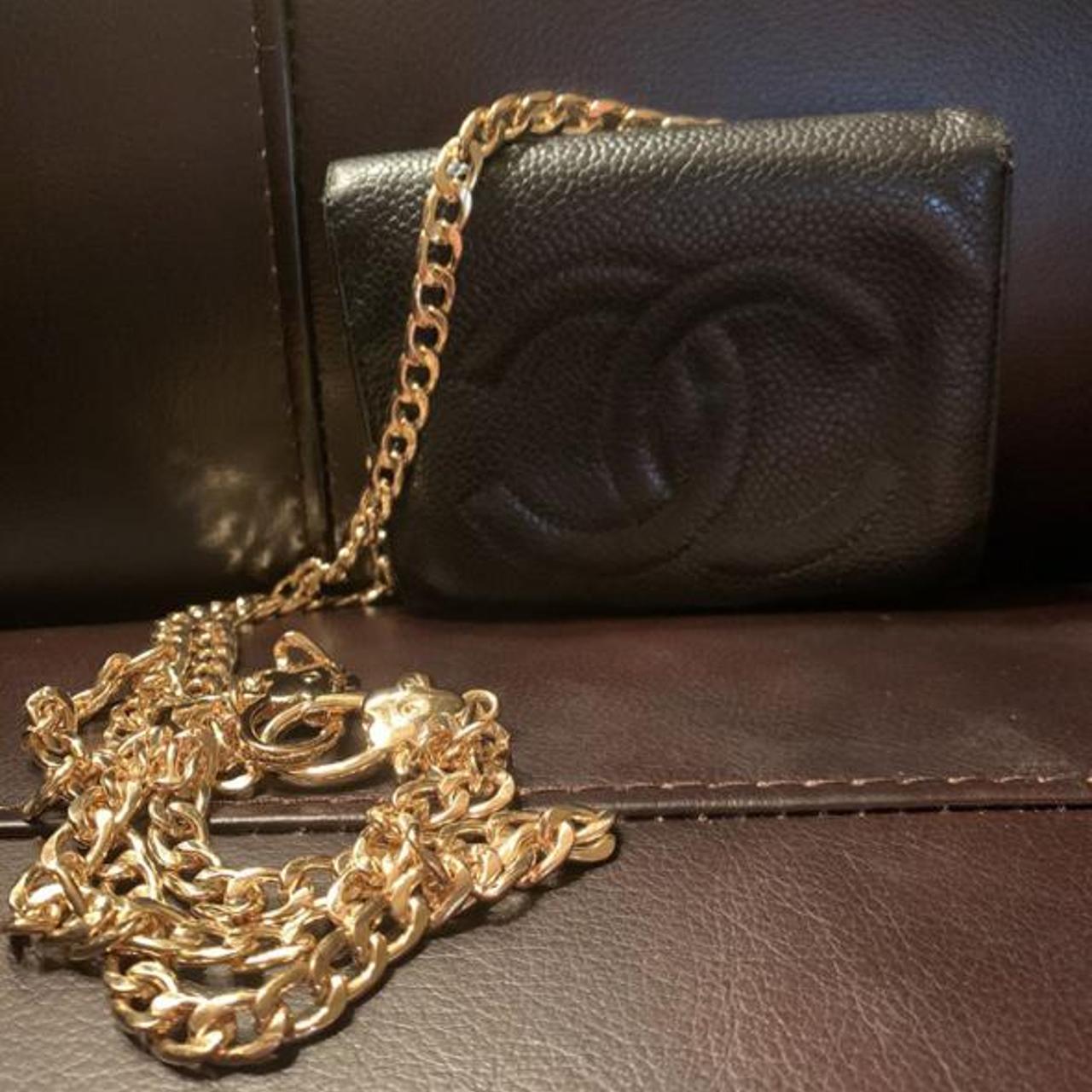 Authentic Chanel wallet, monogram CC, caviar black - Depop