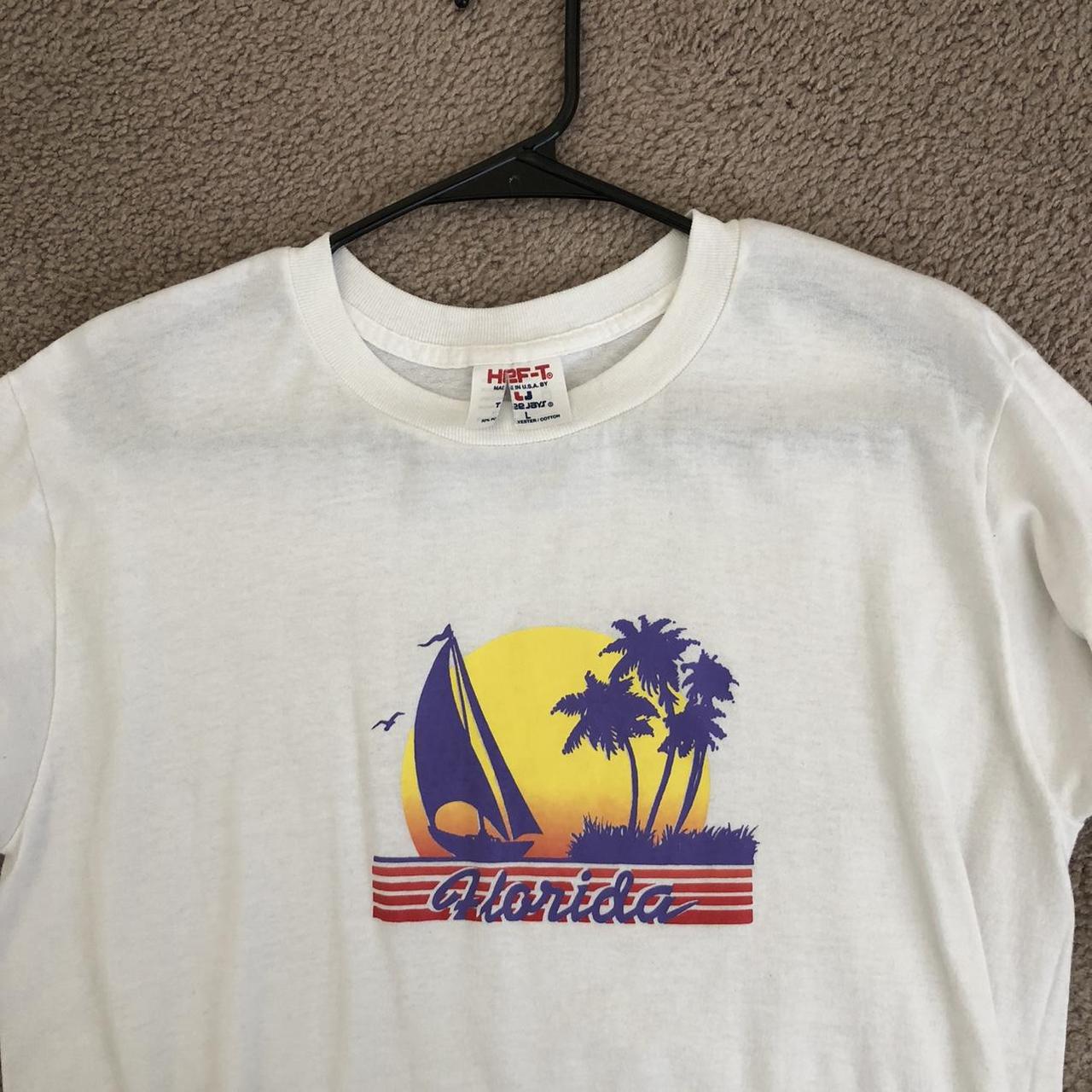 Vintage Florida Sunset Palm Trees Long Sleeve T... - Depop