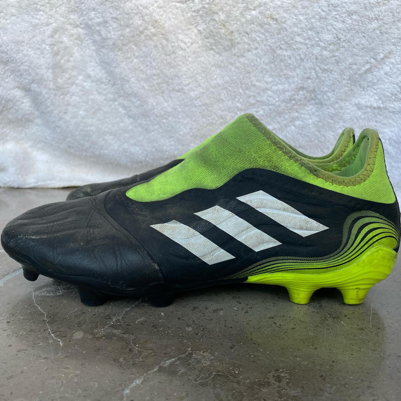 Adidas copa’s lace less green and black - Depop