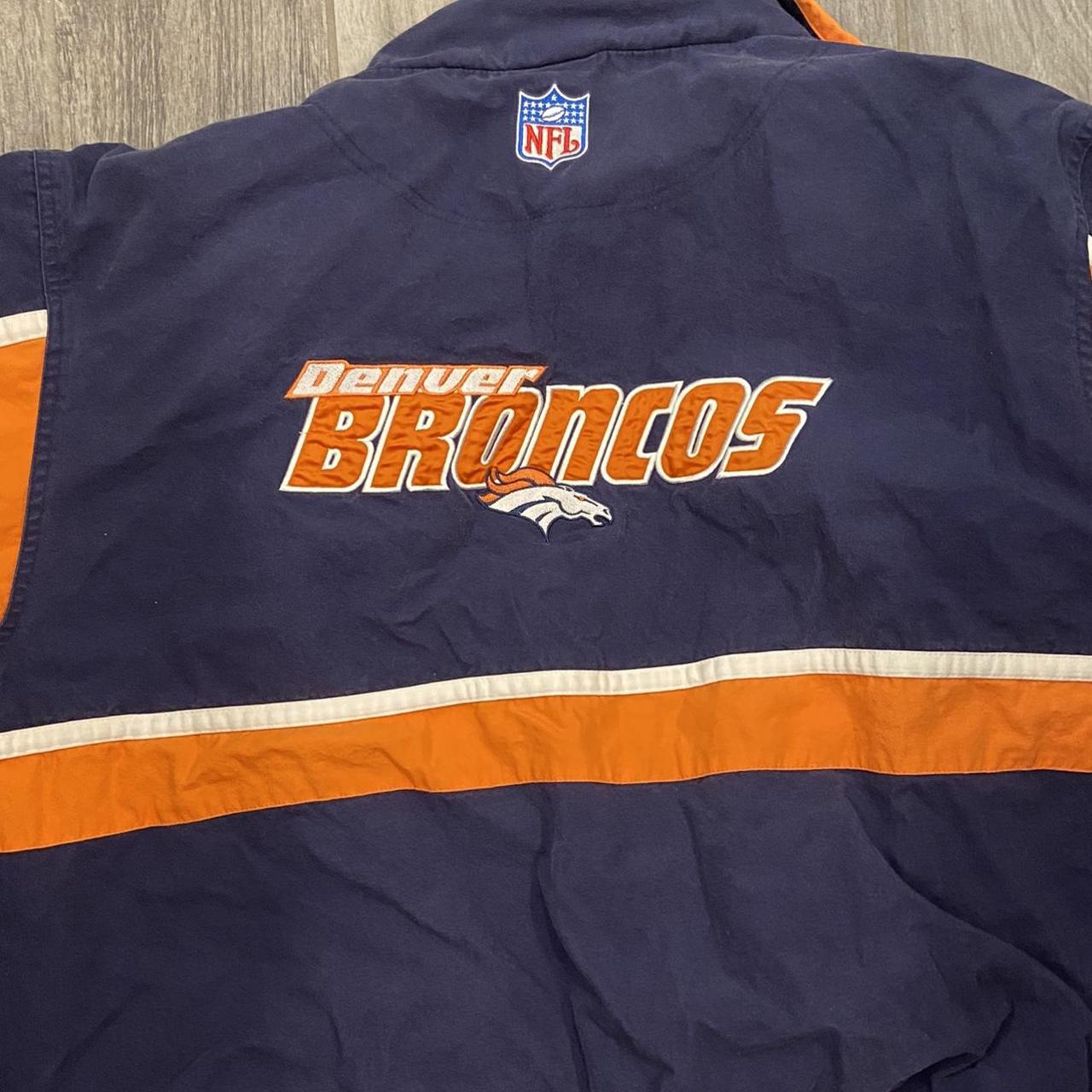 Denver Broncos Vintage Jacket Brand:Reebok Size-XL - Depop