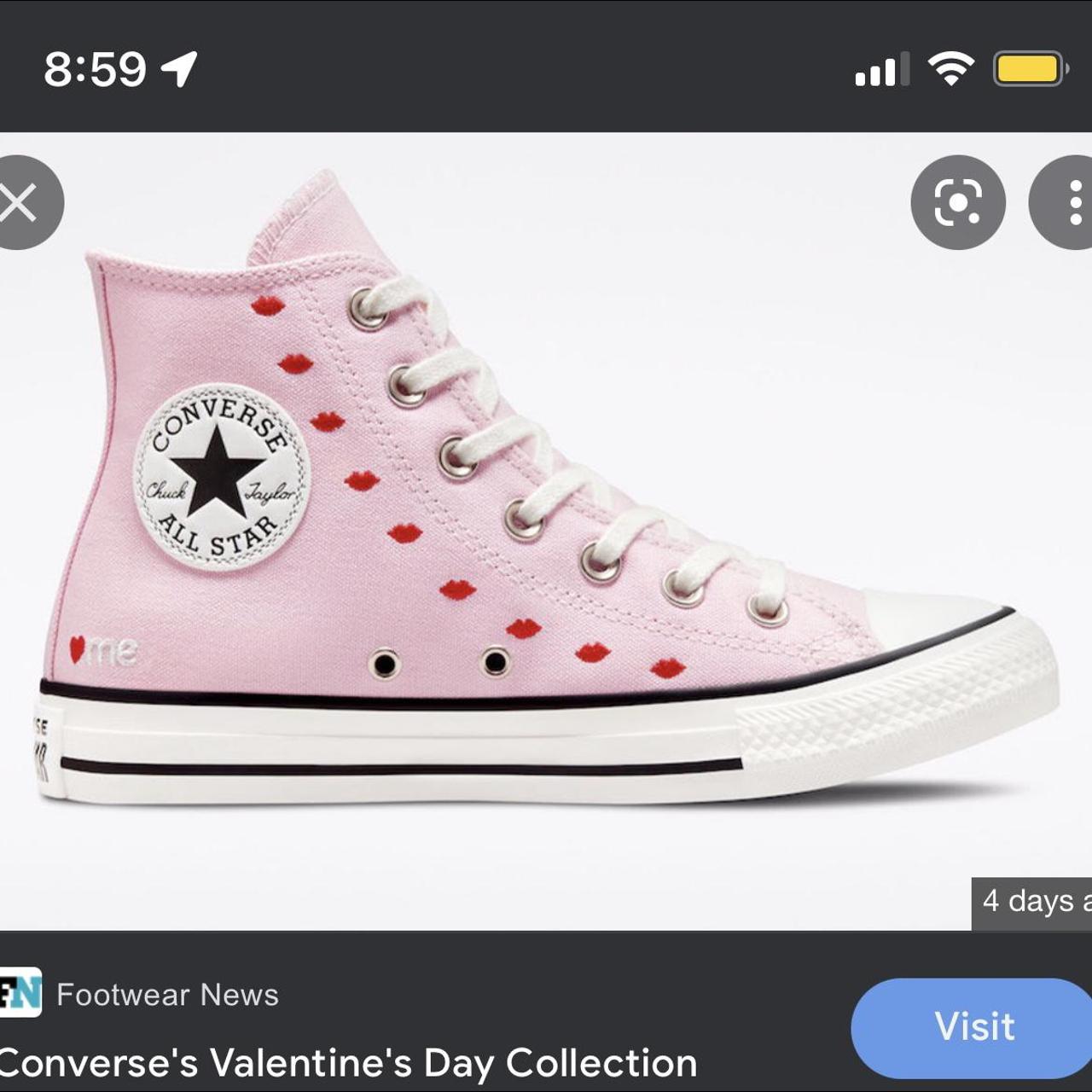 VALENTINES CONVERSE who has size 8.5-9 i want these... - Depop