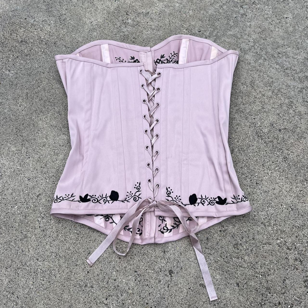 Vintage 90’s Pink And Black Embroidered Charlotte... - Depop