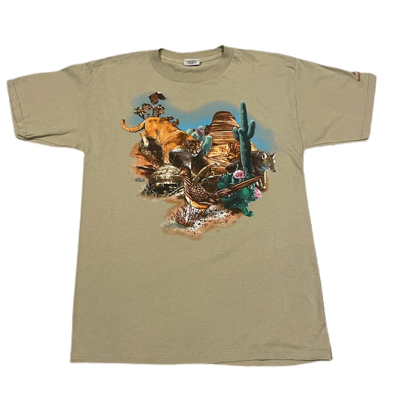 Wild Men's Tan and Brown T-shirt