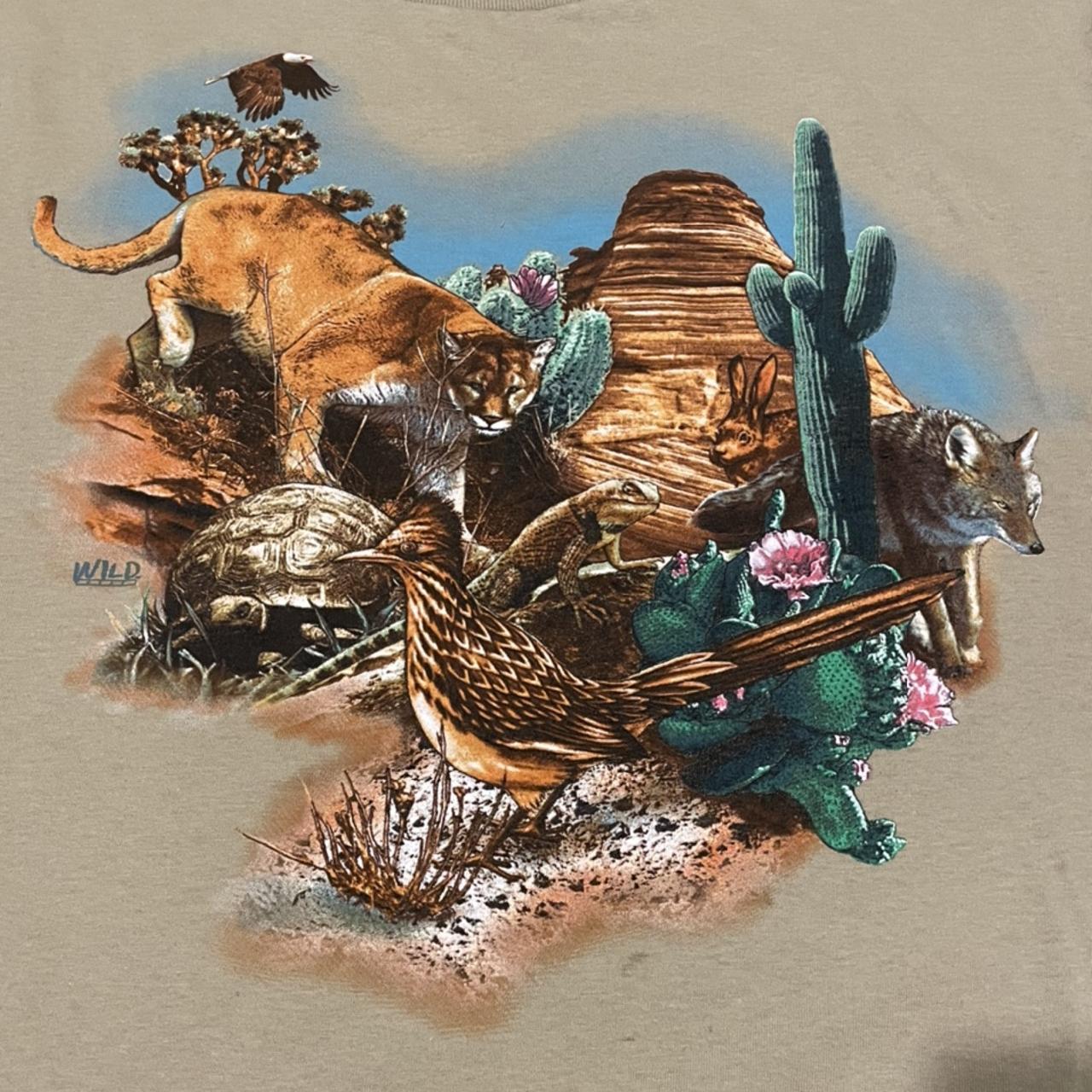 Wild Men's Tan and Brown T-shirt (3)
