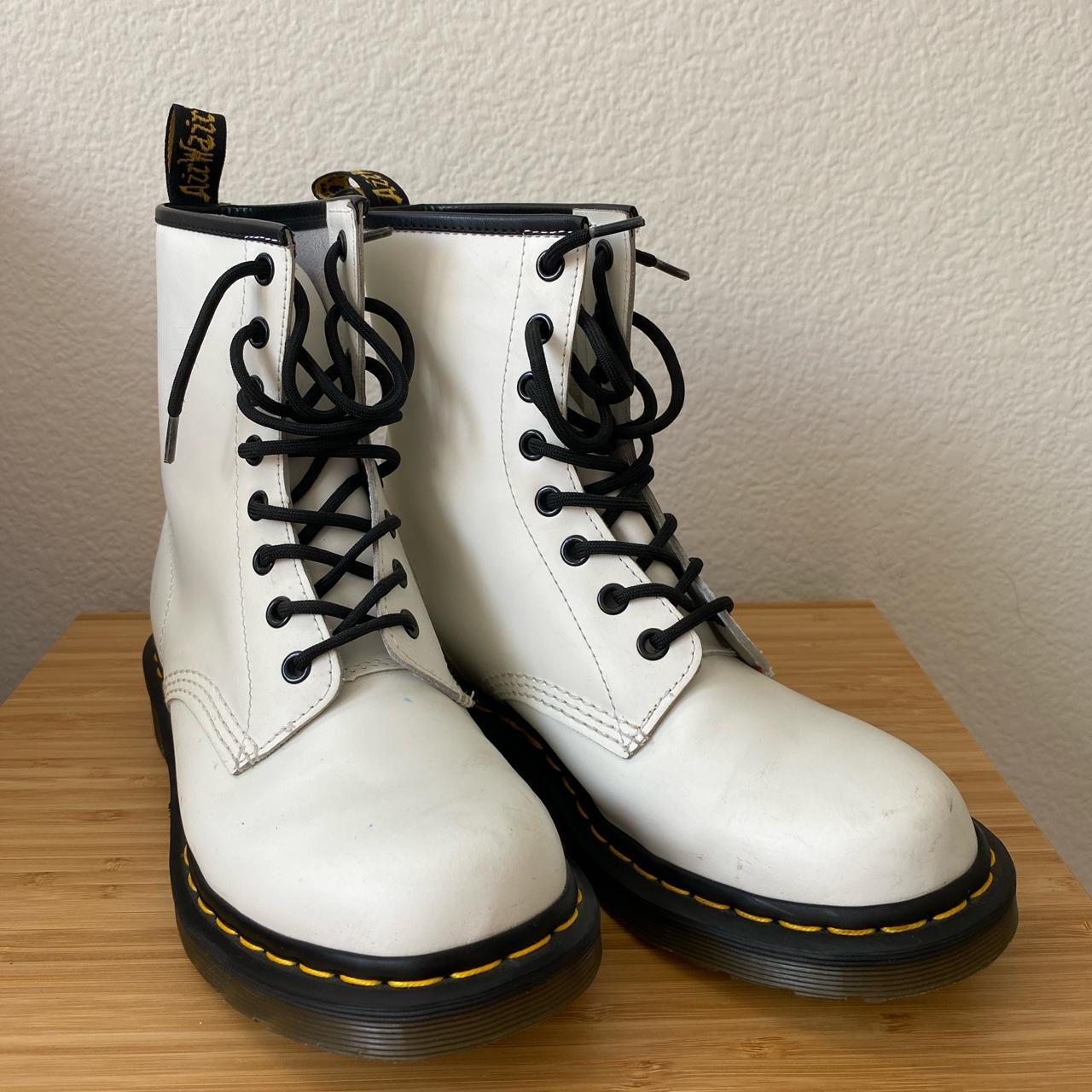 FREE SHIPPING White Martens Boots with