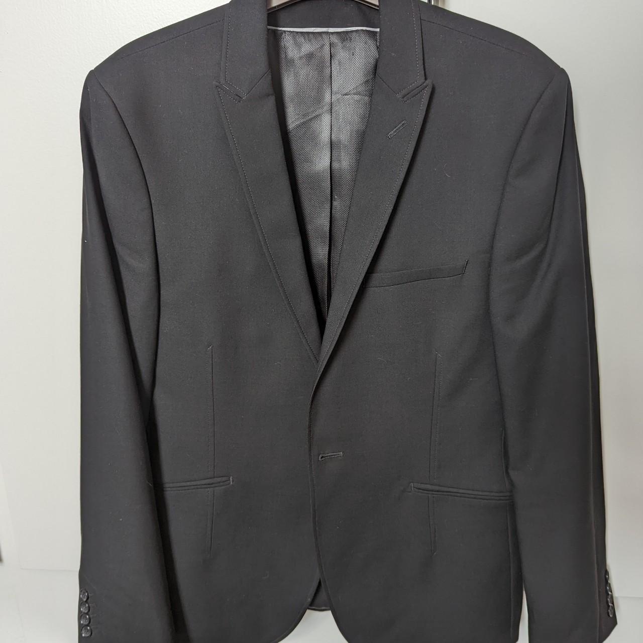 Burton Men's black suit blazer 40R Slim Excellent... - Depop