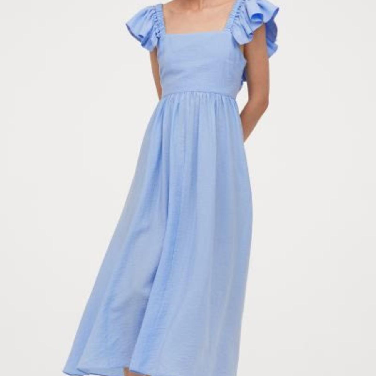 H&M Lyocellblend dress in powder/baby blue Worn... Depop