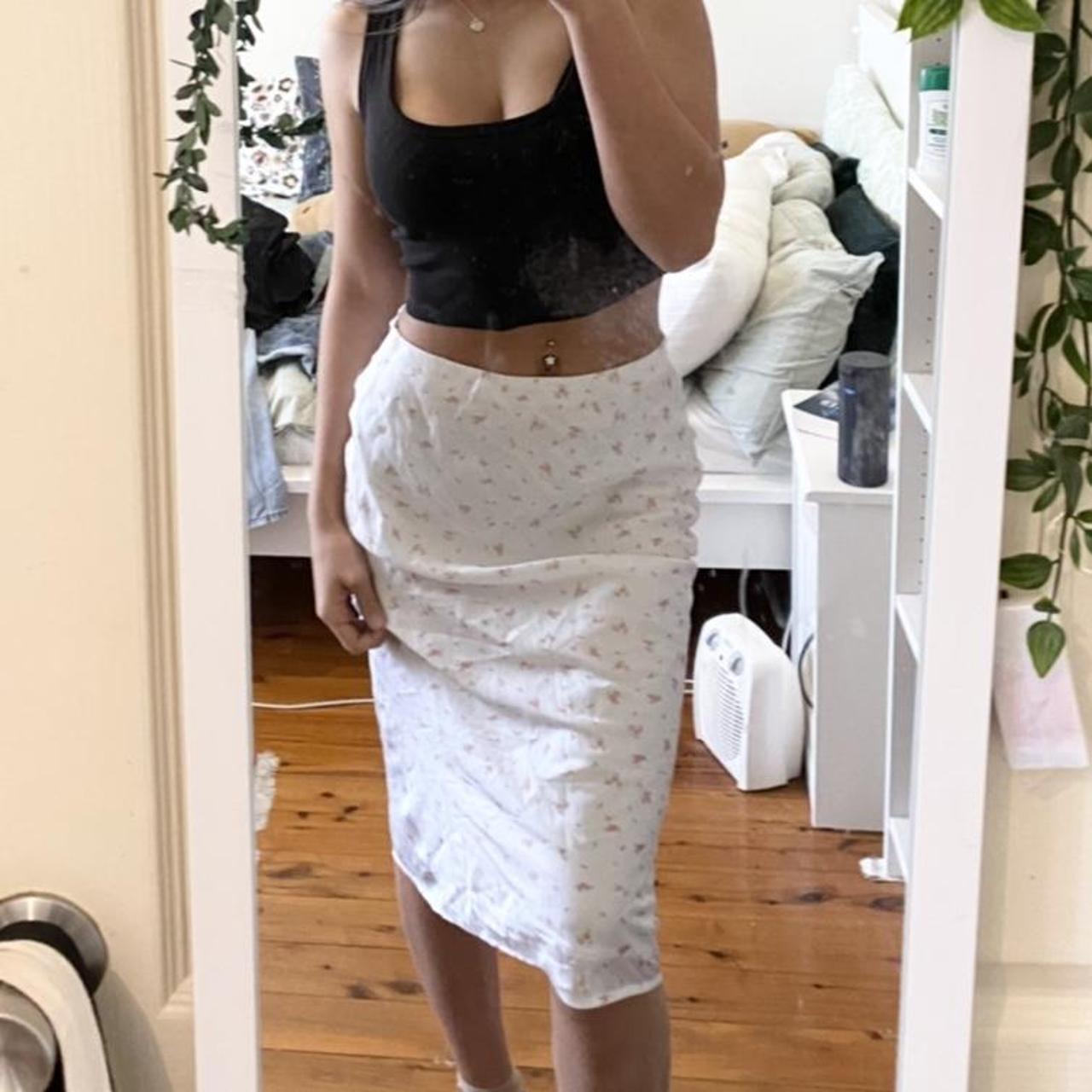 Satin Skirt Silk Skirt Glassons Ruched Satin Skirt Ruched Detail