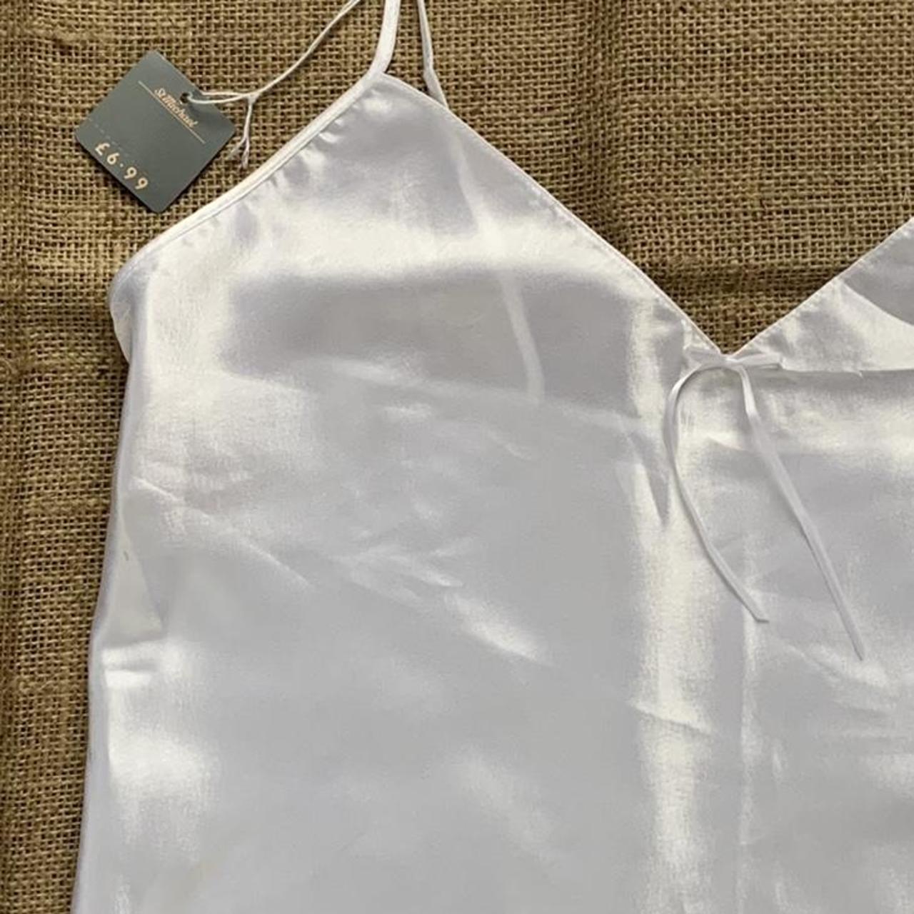 Vintage St Michael White Lingerie Top Pretty Slip - Depop