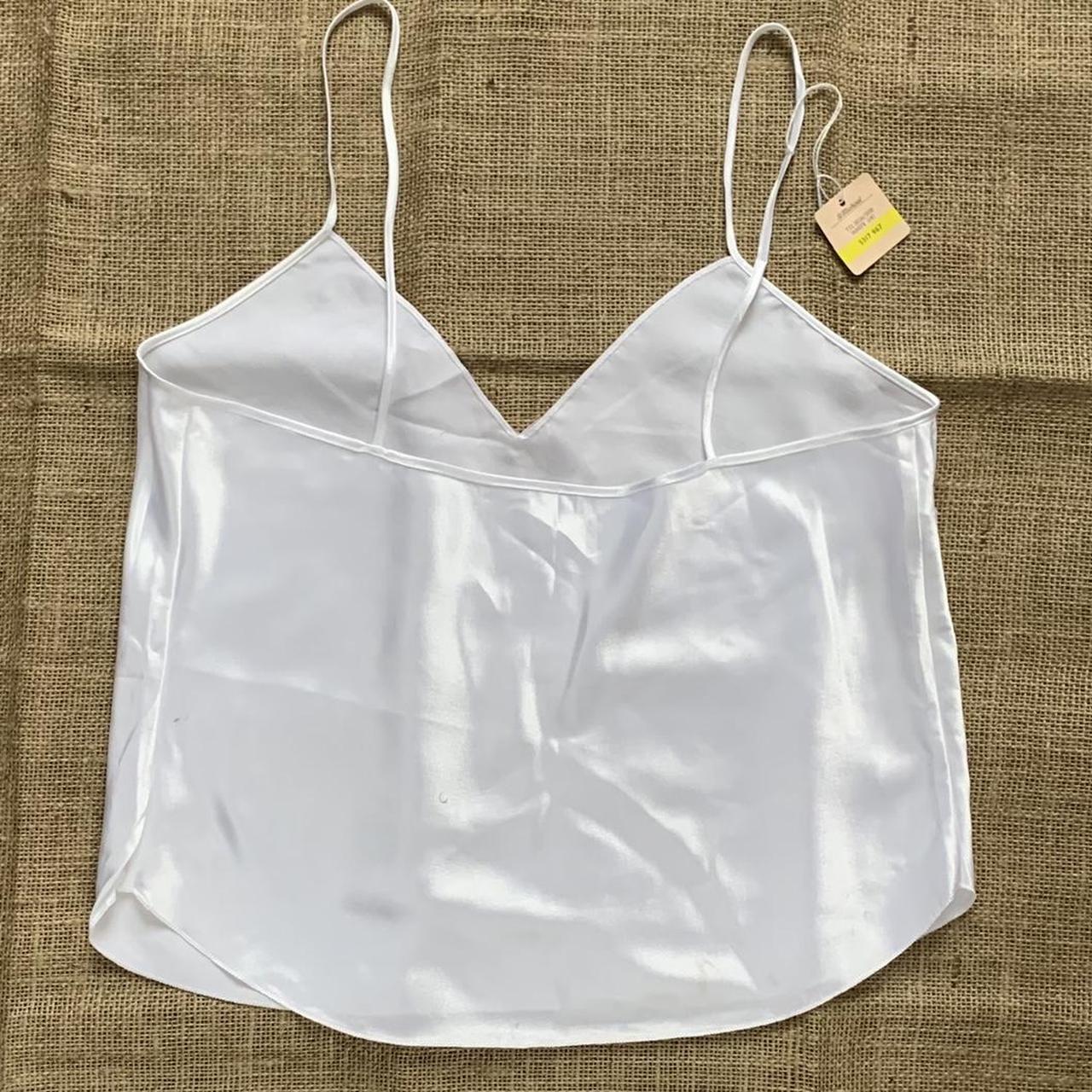 Vintage St Michael White Lingerie Top Pretty slip... - Depop