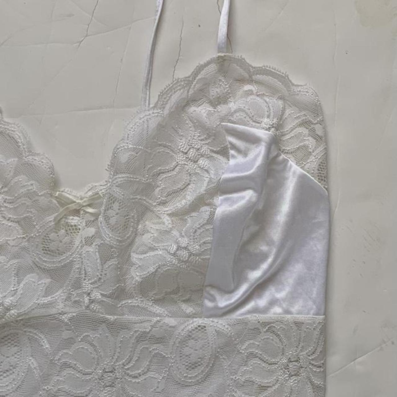 Y2K White Lingerie Ann Summers Top Beautiful lace... - Depop