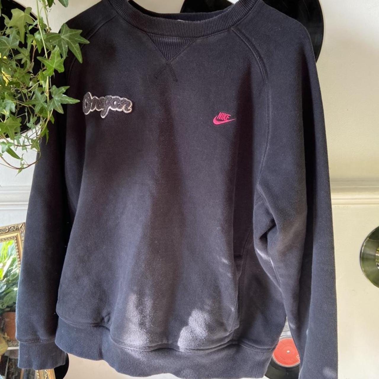 black nike jumper red tick