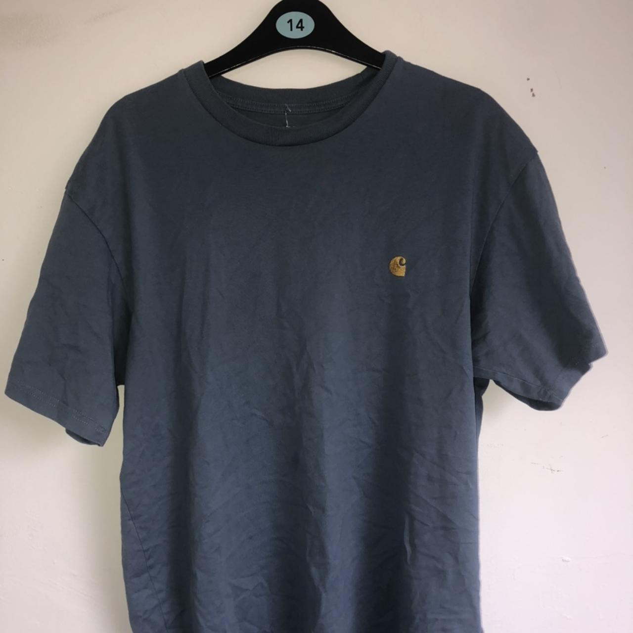 Carhartt Men's Blue T-shirt | Depop