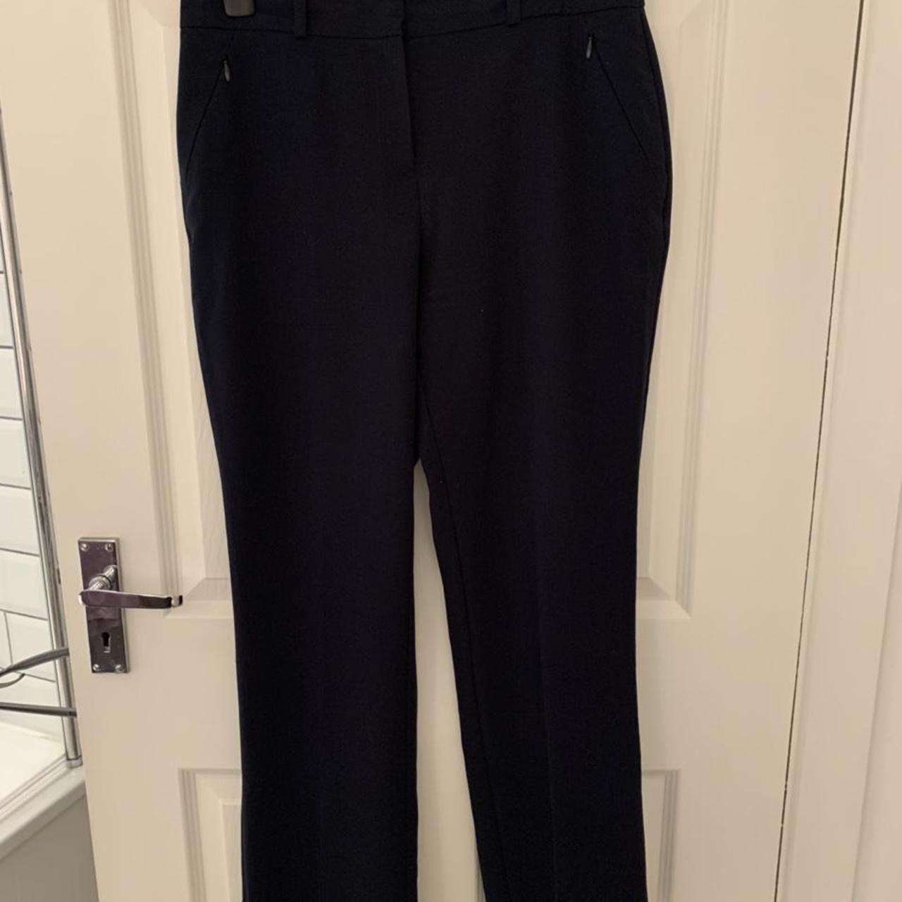 Dunnes Stores navy trousers. Lightly flared, inside... - Depop