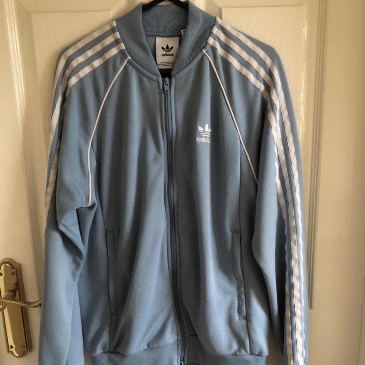 adidas sky blue jacket